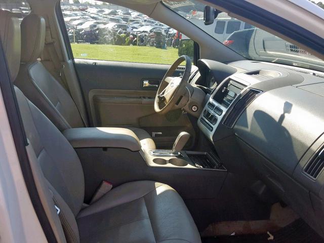 2FMDK38C79BA63826 - 2009 FORD EDGE SEL WHITE photo 5