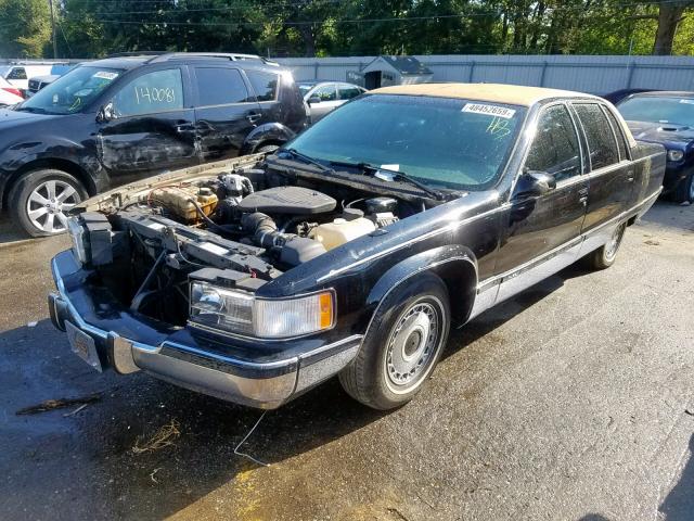 1G6DW5273PR710400 - 1993 CADILLAC FLEETWOOD BLACK photo 2