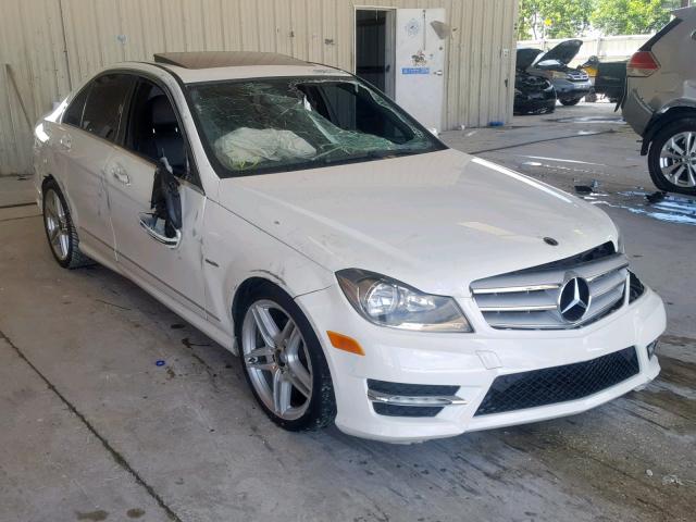 WDDGF4HB6CA613514 - 2012 MERCEDES-BENZ C 250 WHITE photo 1