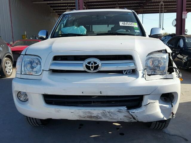 5TDZT38A37S293896 - 2007 TOYOTA SEQUOIA LI WHITE photo 9