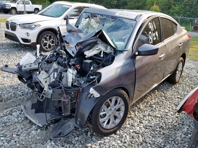 3N1CN7AP3HL850757 - 2017 NISSAN VERSA S GRAY photo 2