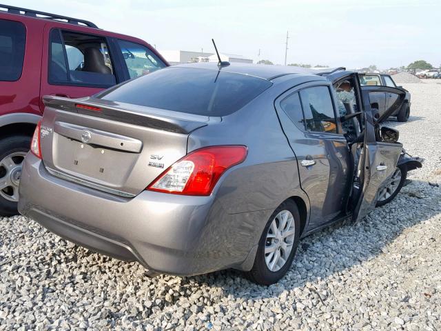 3N1CN7AP3HL850757 - 2017 NISSAN VERSA S GRAY photo 4