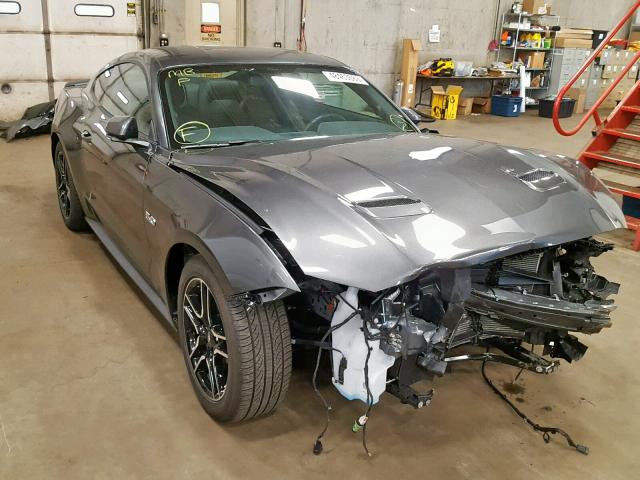 1FA6P8CF5J5154556 - 2018 FORD MUSTANG GT GRAY photo 1