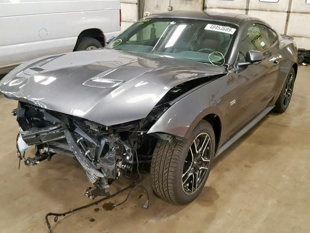 1FA6P8CF5J5154556 - 2018 FORD MUSTANG GT GRAY photo 2