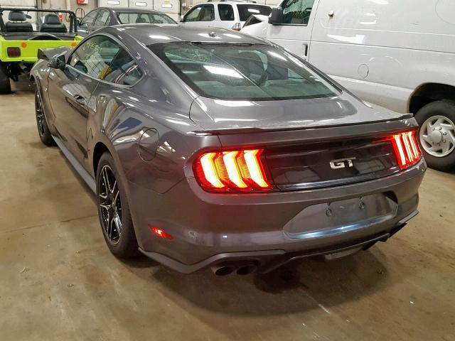 1FA6P8CF5J5154556 - 2018 FORD MUSTANG GT GRAY photo 3