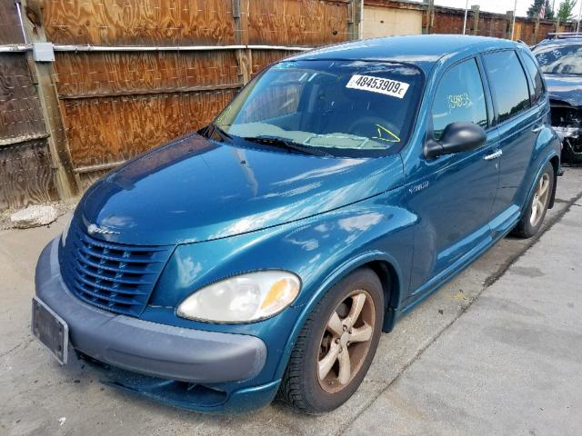 3C4FY4BB51T527951 - 2001 CHRYSLER PT CRUISER TEAL photo 2