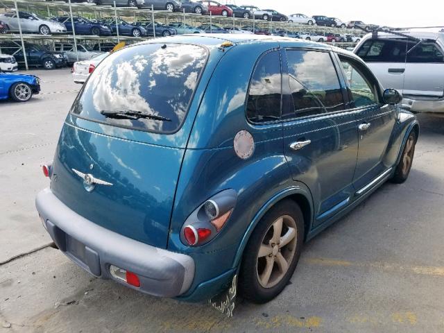 3C4FY4BB51T527951 - 2001 CHRYSLER PT CRUISER TEAL photo 4