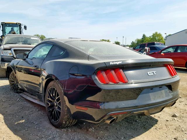 1FA6P8CF1H5319724 - 2017 FORD MUSTANG GT BLACK photo 3