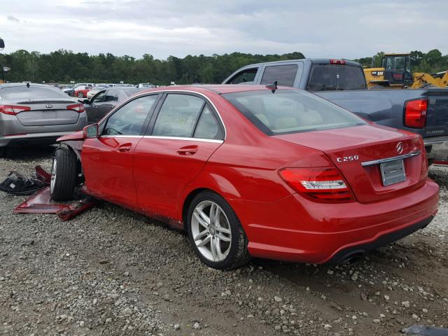 WDDGF4HB0ER315822 - 2014 MERCEDES-BENZ C 250 RED photo 3