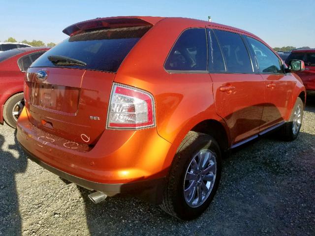 2FMDK38C88BB08934 - 2008 FORD EDGE SEL ORANGE photo 4