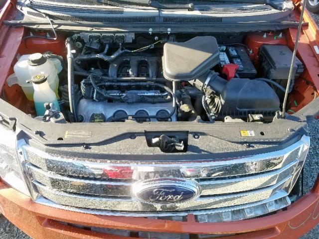 2FMDK38C88BB08934 - 2008 FORD EDGE SEL ORANGE photo 7