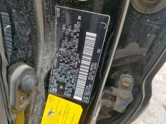 JTEHF21A130139266 - 2003 TOYOTA HIGHLANDER BLACK photo 10