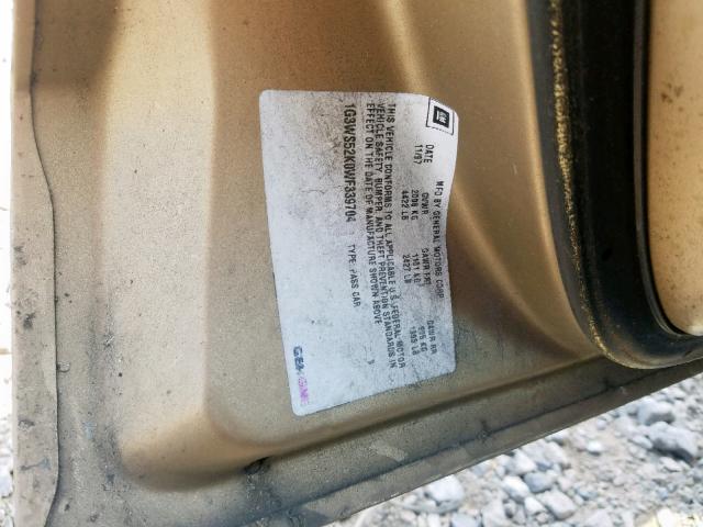 1G3WS52K0WF339704 - 1998 OLDSMOBILE INTRIGUE G GOLD photo 10