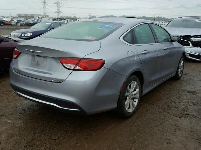 1C3CCCAB8FN591006 - 2015 CHRYSLER 200 LIMITE SILVER photo 4