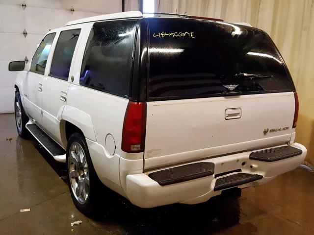 1GYEK63RXYR205887 - 2000 CADILLAC ESCALADE L WHITE photo 3