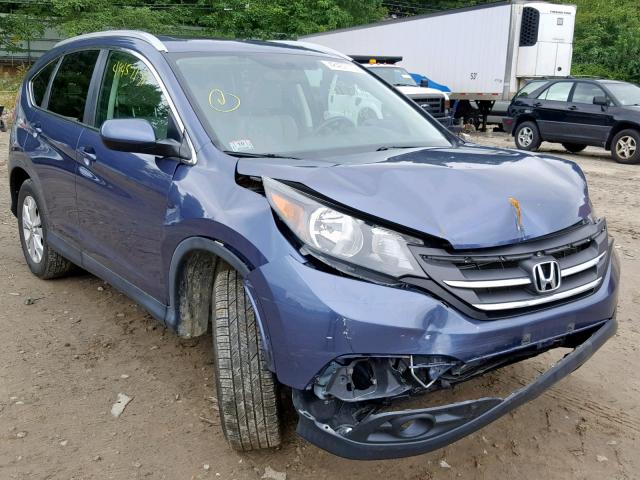 2HKRM4H71EH656044 - 2014 HONDA CR-V EXL BLUE photo 1