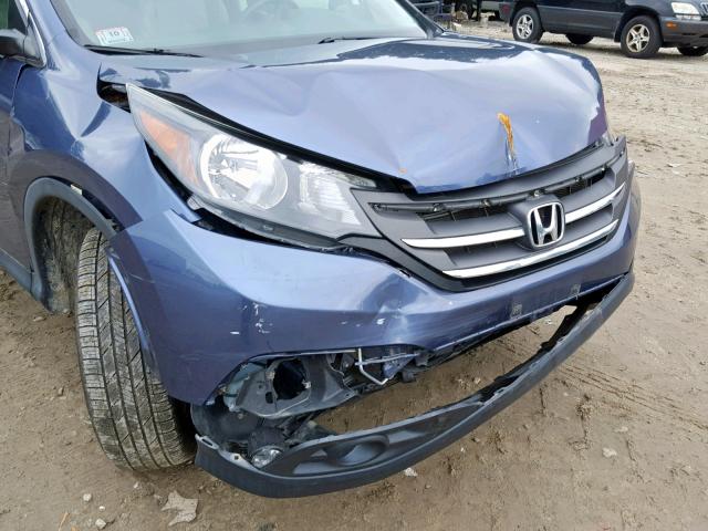 2HKRM4H71EH656044 - 2014 HONDA CR-V EXL BLUE photo 9