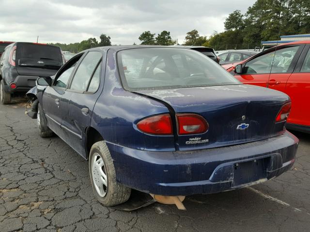 1G1JC524317305387 - 2001 CHEVROLET CAVALIER B BLUE photo 3