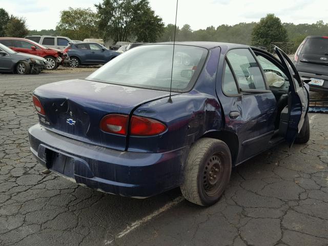 1G1JC524317305387 - 2001 CHEVROLET CAVALIER B BLUE photo 4