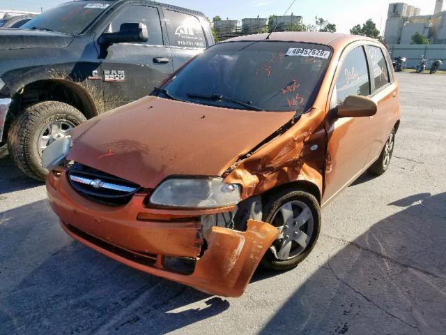 KL1TD66687B792517 - 2007 CHEVROLET AVEO BASE ნარინჯისფერი ფოტო 2