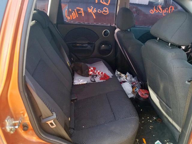 KL1TD66687B792517 - 2007 CHEVROLET AVEO BASE ნარინჯისფერი ფოტო 6