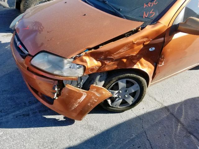 KL1TD66687B792517 - 2007 CHEVROLET AVEO BASE ნარინჯისფერი ფოტო 9