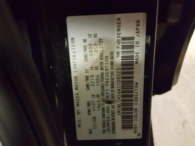 JM1BL1H56A1109323 - 2010 MAZDA 3 S BLACK photo 10