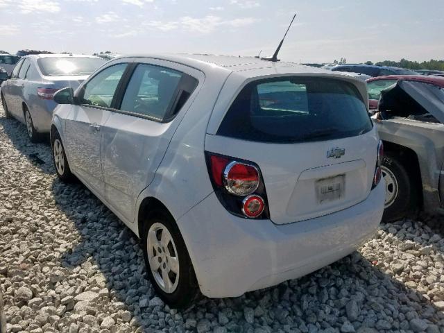 1G1JA6SH9C4107822 - 2012 CHEVROLET SONIC LS WHITE photo 3