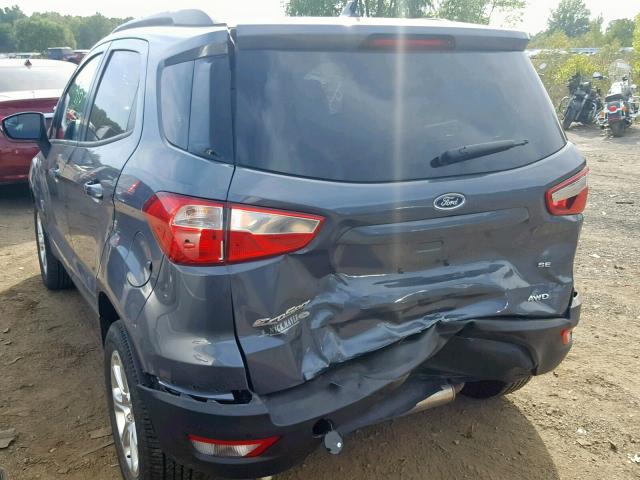 MAJ6P1UL6JC162852 - 2018 FORD ECOSPORT S GRAY photo 3