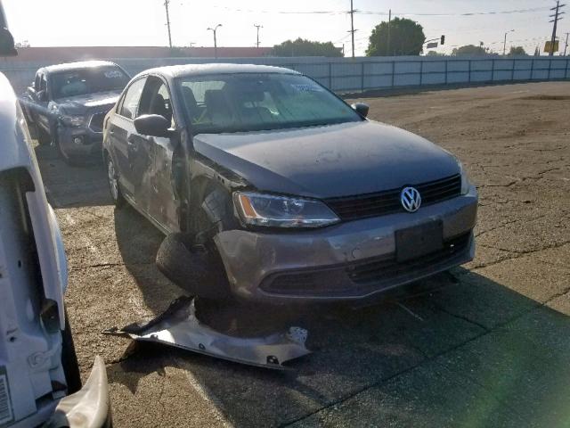 3VW2K7AJ8EM275510 - 2014 VOLKSWAGEN JETTA BASE GRAY photo 1