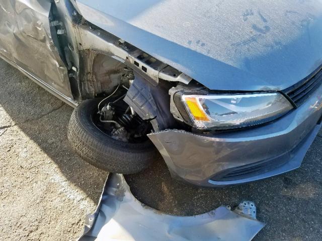 3VW2K7AJ8EM275510 - 2014 VOLKSWAGEN JETTA BASE GRAY photo 9