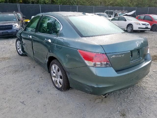 1HGCP36839A039682 - 2009 HONDA ACCORD EXL GREEN photo 3