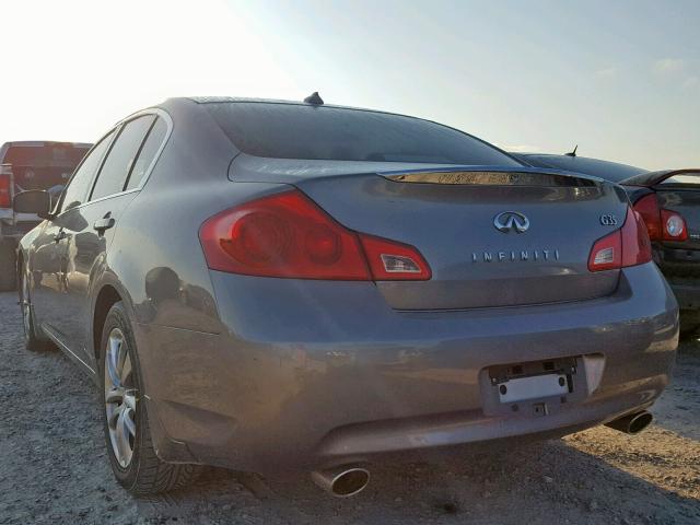 JNKBV61E98M213314 - 2008 INFINITI G35 GRAY photo 3