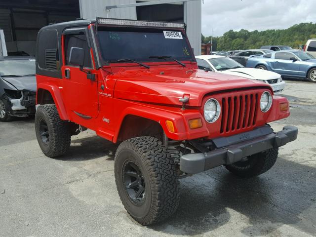 1J4FY29P6WP713302 - 1998 JEEP WRANGLER / RED photo 1