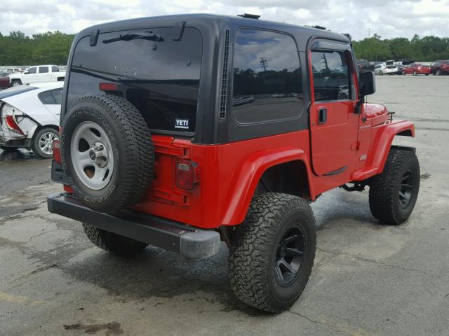 1J4FY29P6WP713302 - 1998 JEEP WRANGLER / RED photo 4