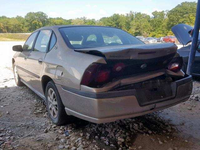 2G1WF52EX39153311 - 2003 CHEVROLET IMPALA GOLD photo 3