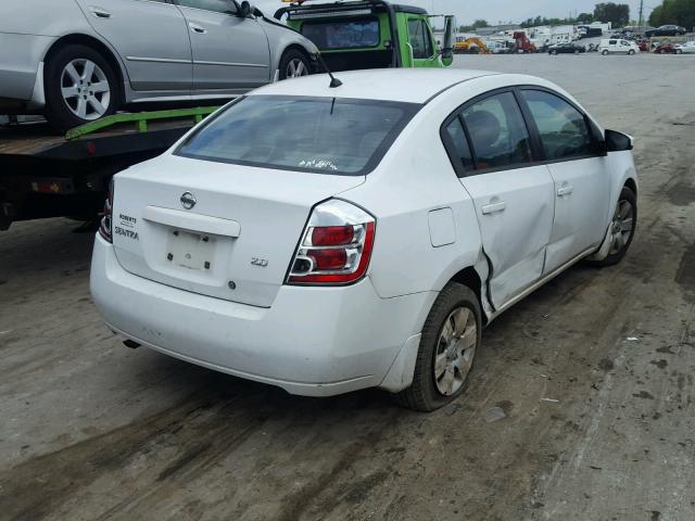 3N1AB61E37L653126 - 2007 NISSAN SENTRA 2.0 WHITE photo 4