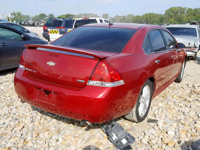 2G1WC5E31D1256572 - 2013 CHEVROLET IMPALA LTZ RED photo 4