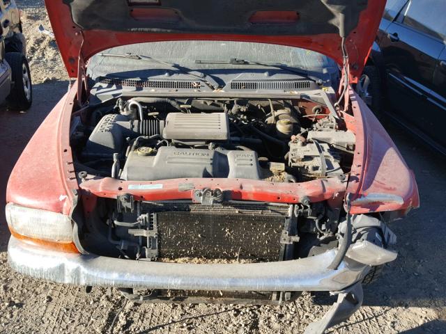 1B7GL2AN1YS633649 - 2000 DODGE DAKOTA QUA RED photo 7