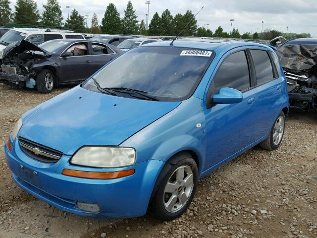 KL1TD66647B770319 - 2007 CHEVROLET AVEO BASE Көк фото 2
