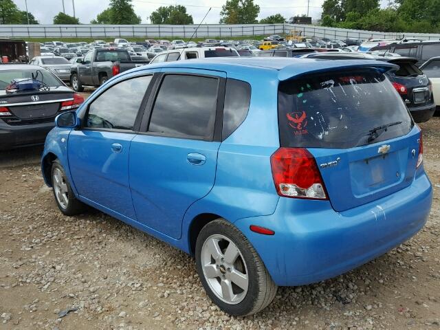 KL1TD66647B770319 - 2007 CHEVROLET AVEO BASE Көк фото 3