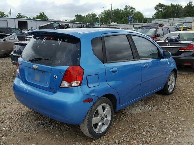 KL1TD66647B770319 - 2007 CHEVROLET AVEO BASE Көк фото 4