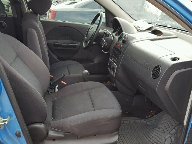 KL1TD66647B770319 - 2007 CHEVROLET AVEO BASE Көк фото 5