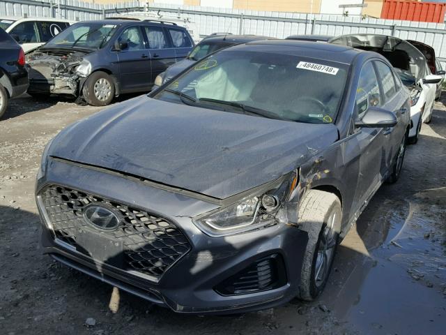 5NPE34AF6JH630312 - 2018 HYUNDAI SONATA SPO GRAY photo 2