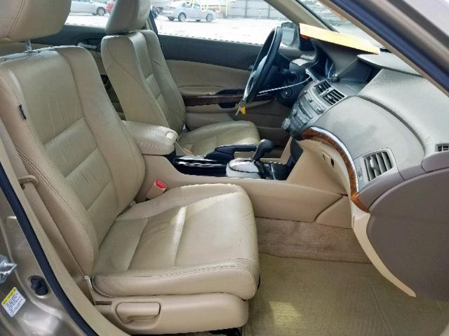 1HGCP26839A199135 - 2009 HONDA ACCORD EXL BEIGE photo 5