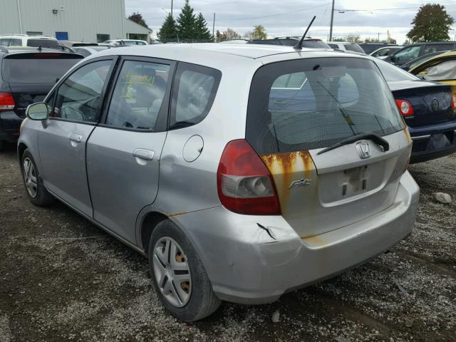 JHMGD38457S808434 - 2007 HONDA FIT SILVER photo 3