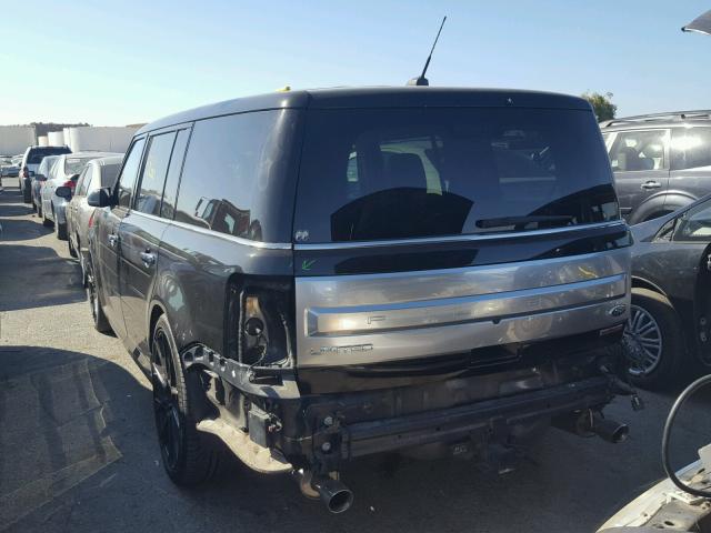 2FMHK6DT5DBD16997 - 2013 FORD FLEX LIMIT BLACK photo 3