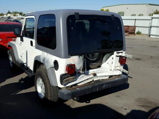 1J4FA49S75P316880 - 2005 JEEP WRANGLER / WHITE photo 3