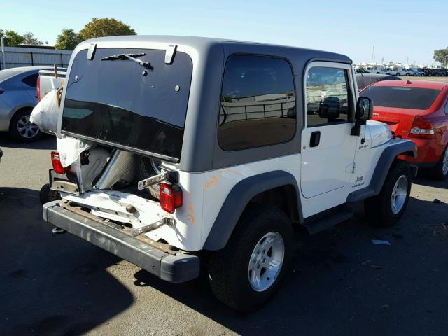 1J4FA49S75P316880 - 2005 JEEP WRANGLER / WHITE photo 4