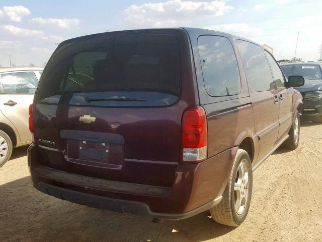 1GNDV23117D215075 - 2007 CHEVROLET UPLANDER L MAROON photo 4